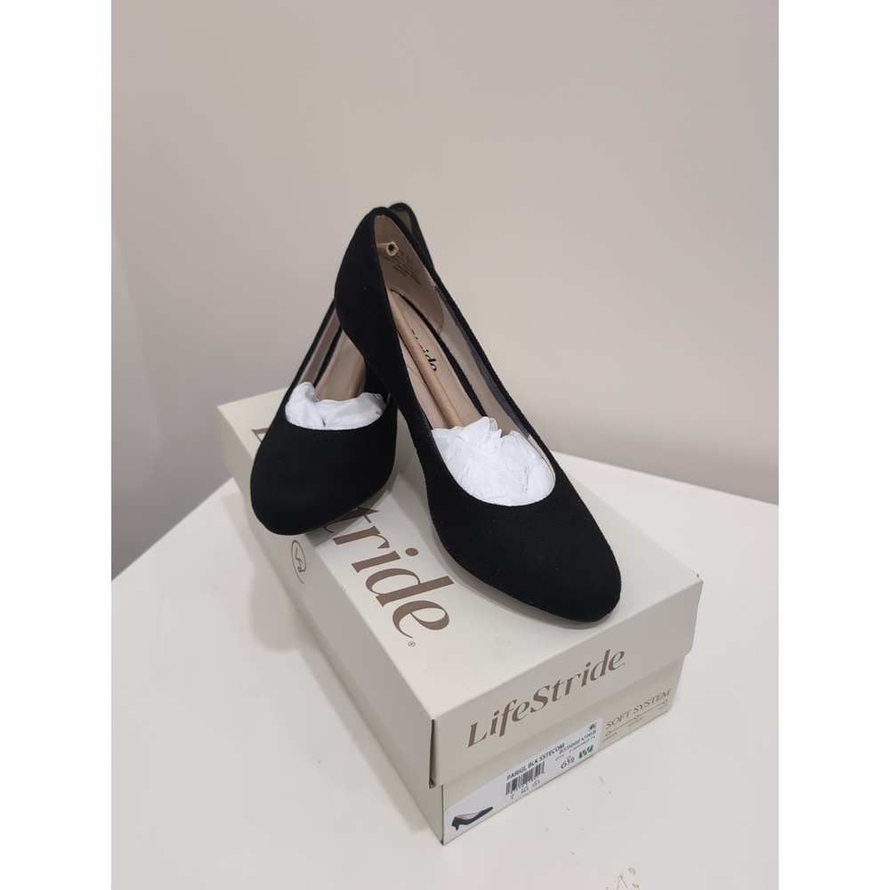 LifeStride Women's Parigi High Heel Dress Pumps Black Sz 6.5 Classic Office